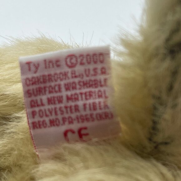 TY ATTIC TREASURE CAREY the Dog Retired Jointed Plush w/Lace Hat & Vest - Picture 6 of 7